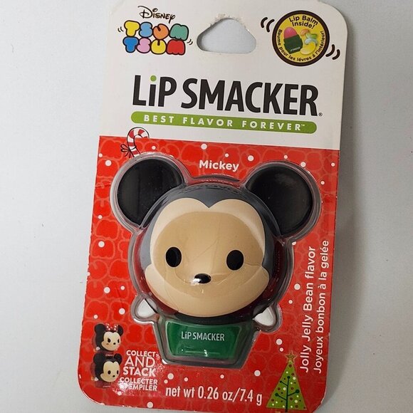 DISNEY LIP SMACKER TSUM TSUM Holiday Flavor Jolly Jelly Bean MICKEY MOUSE BNIP - Picture 1 of 2